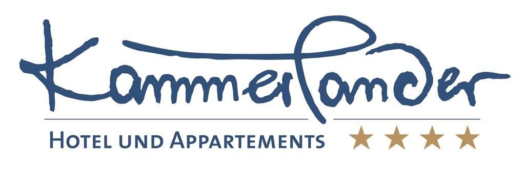 A modern logo for the Hotel Kammerlander with four stars. It displays the name in stylish lettering and conveys inviting hospitality.