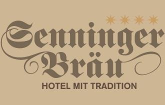 Ein stilvolles Logo des Hotels Semminger Bräu. Das Hotel wird als traditionsreich präsentiert.