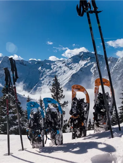 Ausblick bei einer der geführten Schneeschuhtouren.