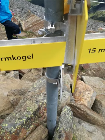 Beschilderung auf der Larmkogelscharte